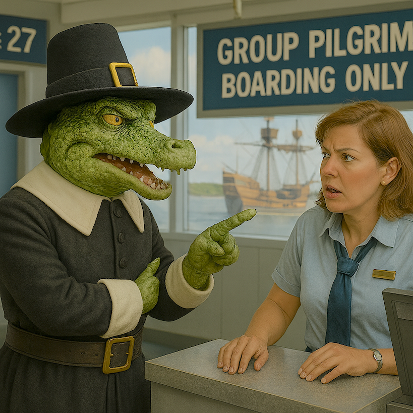 SwampButt's Rufus hassles over seat assignments.